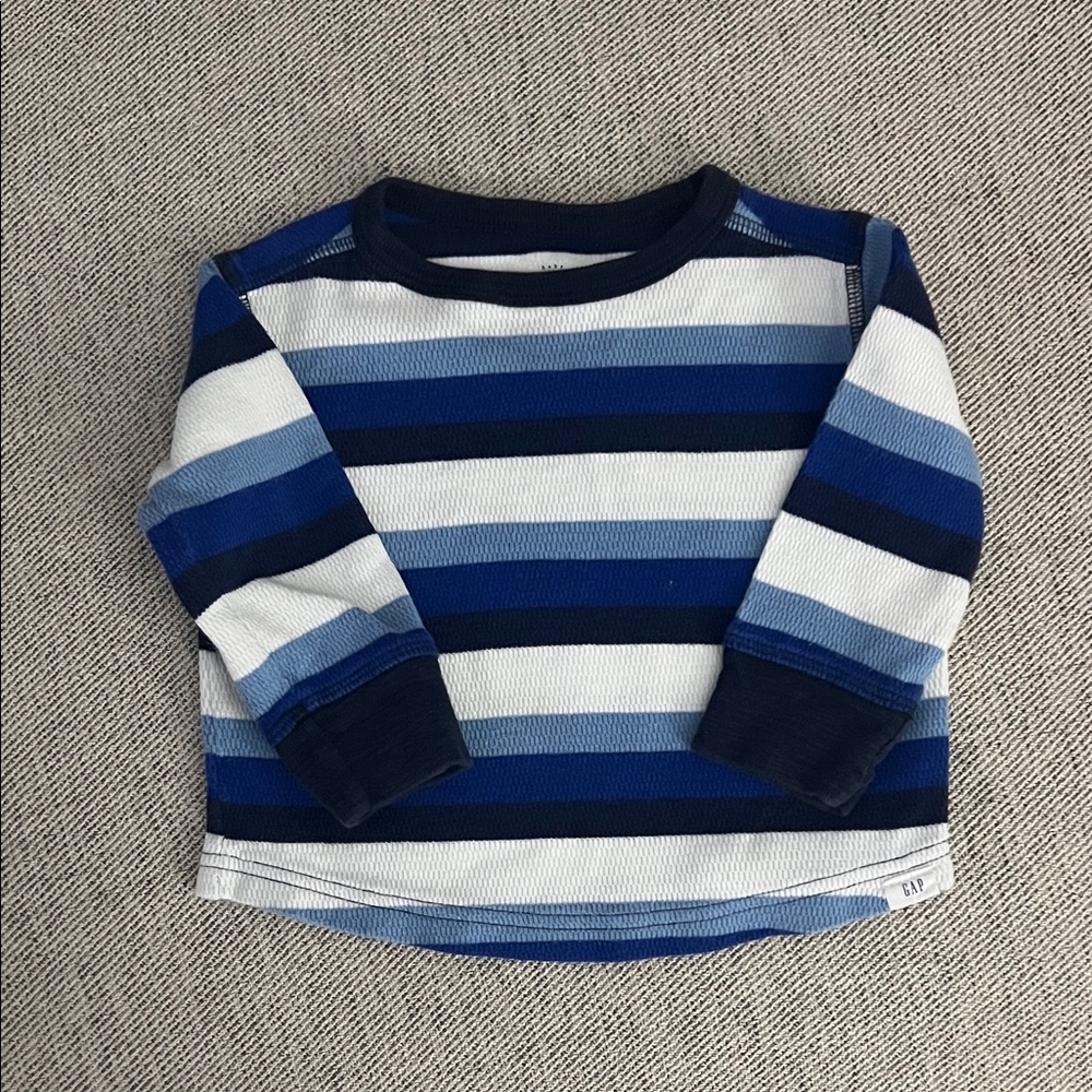 Baby Gap Striped Blue Kids Shirt